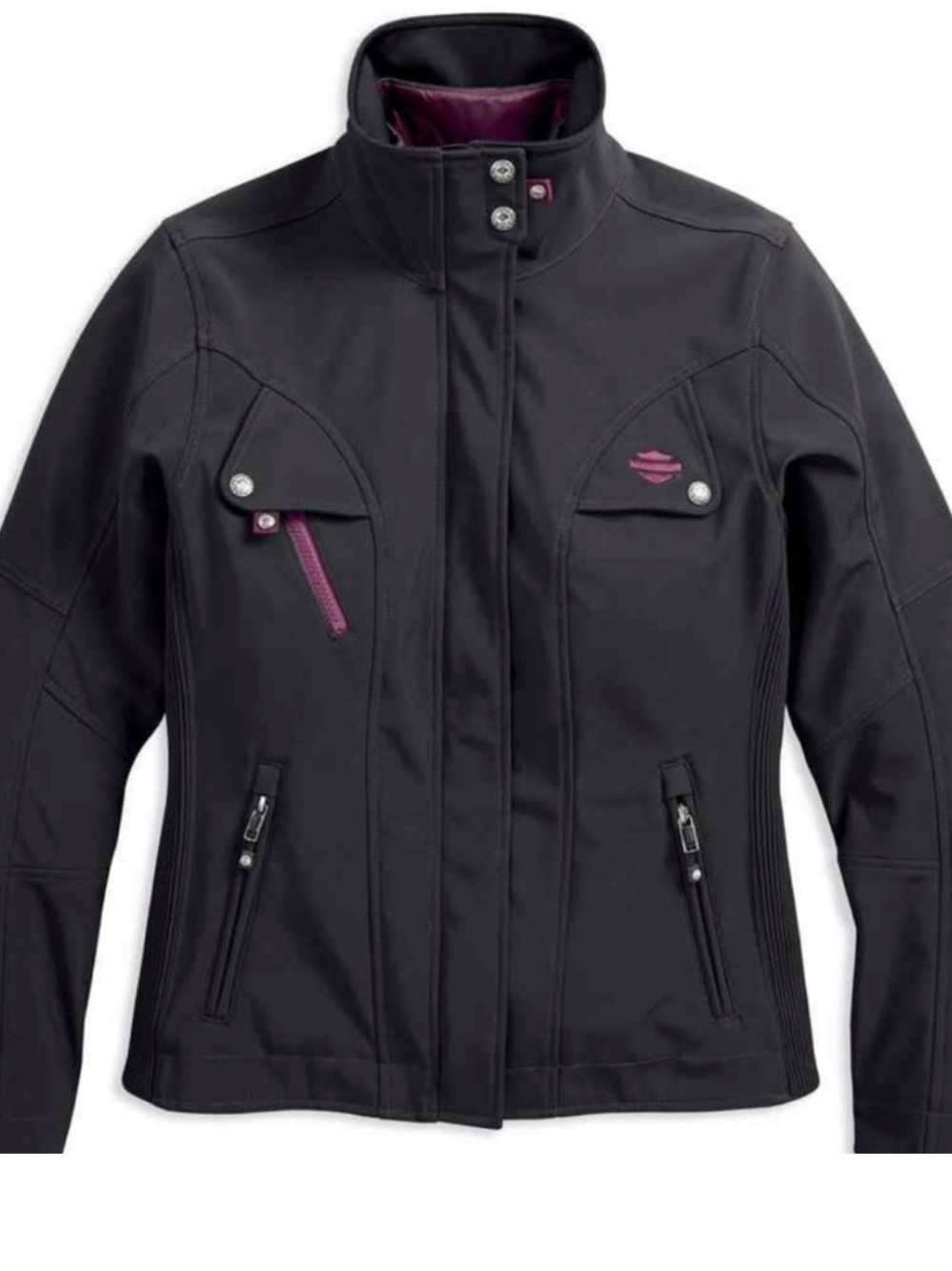 Harley-Davidson Black Softshell Jacket with Purple Accents